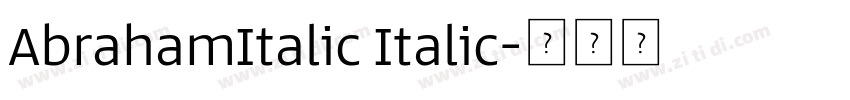 AbrahamItalic Italic字体转换